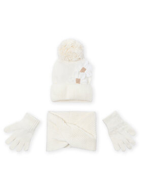 Mayoral Set čepice, tunelová šála a rukavice Mayoral 10071 Écru