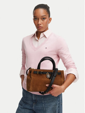 Tommy Hilfiger Bolso Tommy Hilfiger American Icon Mini Tote Suede Le AW0AW18202 Marrón claro