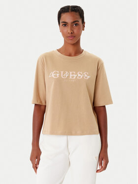 Guess Guess Camiseta V5YI02 I3Z14 Beis Boxy Fit