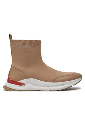 Calvin Klein Sneakersy Calvin Klein Sockboot Runner HM0HM01241 Béžová