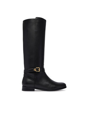 LAUREN RALPH LAUREN Klassische Stiefel LAUREN RALPH LAUREN Brooke II Calfskin Tall Boot 802974383004 Schwarz