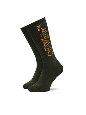 Off-White Garās zeķes Off-White OMRA075S23KNI0015620 Zaļš