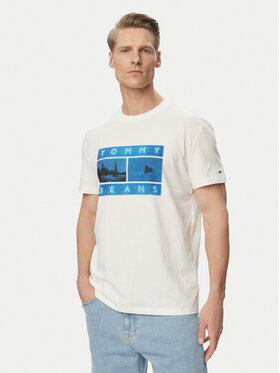 Tommy Jeans Tommy Jeans Camiseta Photo Flag DM0DM23191 Blanco Regular Fit