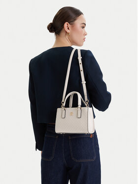 Tommy Hilfiger Borsetta Tommy Hilfiger Th Daily Mini Tote Mono AW0AW18416 Bianco