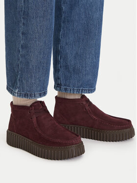 Clarks Kotníková obuv Clarks Torhill Moss 26329426 Bordó