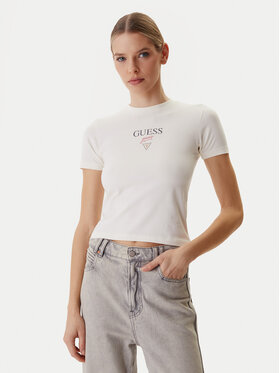 Guess Jeans Guess Jeans Футболка W6RI15 J1314 Écru Regular Fit