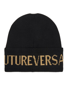 Versace Jeans Couture Шапкa Versace Jeans Couture Big Beanie 79YAZK40 Чорний