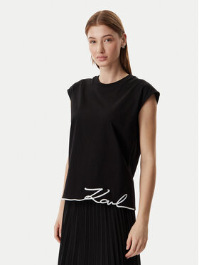 KARL LAGERFELD KARL LAGERFELD Camiseta B2W17018 Negro Regular Fit