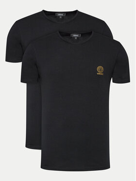 Versace Versace Комплект футболок AU10193 Чорний Slim Fit