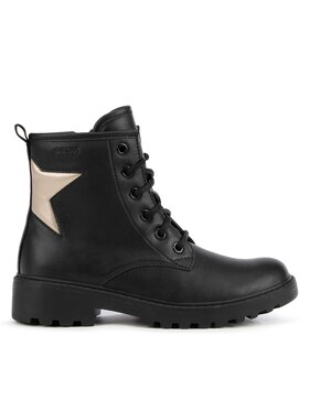 Geox Schnürstiefeletten Geox J Casey Girl J9420G 054AJ C0531 S Schwarz
