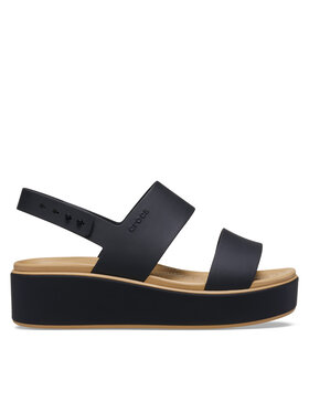Crocs Босоніжки Crocs Brooklyn Matte Wrap Low Wedge 211802 Чорний