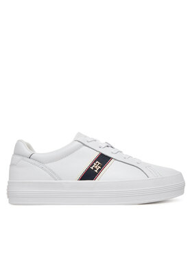 Tommy Hilfiger Snīkeri Tommy Hilfiger Vulc Webbing Sneaker FW0FW08903 Balts