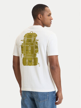 Napapijri Napapijri Camiseta S-Flint NP0A4FZZ Écru Regular Fit
