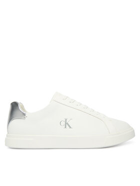 Calvin Klein Sneakersy Calvin Klein Low Pro Cups Laceup Lth Met HW0HW02846 Bílá