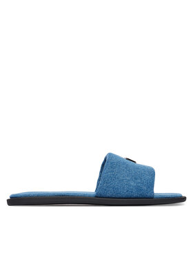 Tommy Jeans Natikači Tommy Jeans Tjw Padded Denim Casual Slide EN0EN03020 Modra