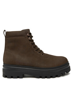 Calvin Klein Jeans Schnürstiefeletten Calvin Klein Jeans Lugged Laceup Boot Oxf Hiking Nb YM0YM01076 Braun
