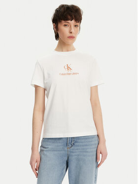 Calvin Klein Jeans Calvin Klein Jeans Camiseta Shadow Graphic J20J225545 Blanco Regular Fit