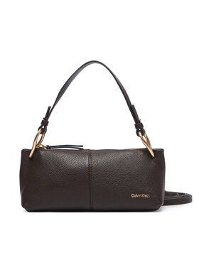 Calvin Klein Torbica Calvin Klein Slouchy Leather Small Conv Bag LV04F3659G Smeđa
