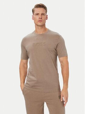 BOSS BOSS Camiseta Logo 50553652 Beige oscuro Regular Fit