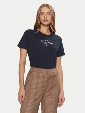 Tommy Hilfiger Tommy Hilfiger T-Shirt WW0WW43895 Dunkelblau Regular Fit