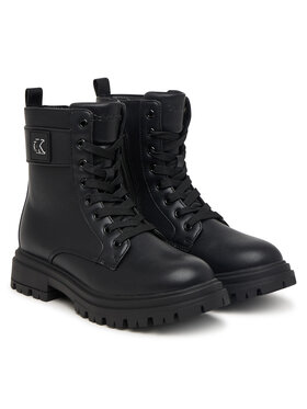 Calvin Klein Ορειβατικά παπούτσια Calvin Klein Lace-Up Bootie V3A5-83420-1355 Μαύρο