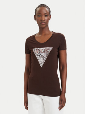 Guess Guess Футболка W6GI19 K3042 Коричневий Regular Fit