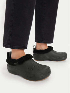 Crocs Шльопанці Crocs Classic Lined Shorty 211380 Чорний