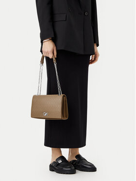 Calvin Klein Handtasche Calvin Klein Ck Medium Conv Shoulder Bag_Mono K60K613138 Braun