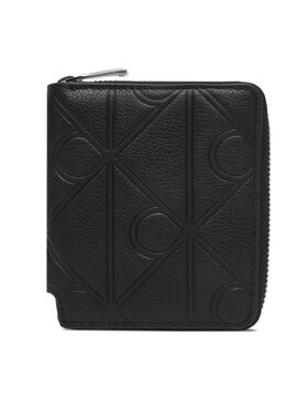 Calvin Klein Peňaženka Calvin Klein Xl Emblem Aop Emboss Zipp Bill Fo LV04D1176G Čierna