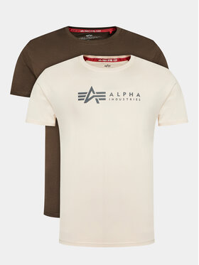 Alpha Industries Alpha Industries Комплект футболок Alpha Label T 2 118534 Кольоровий Regular Fit
