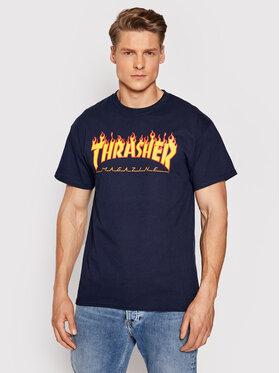 Thrasher Thrasher T-shirt Flame Blu scuro Regular Fit