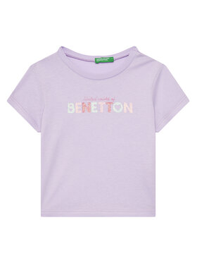 United Colors Of Benetton United Colors Of Benetton Marškinėliai 3I1XG10HU Violetinė Regular Fit