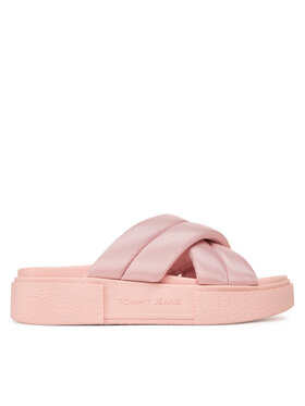 Tommy Jeans Natikači Tommy Jeans Tjw Flatform Sandal EN0EN02775 Roza