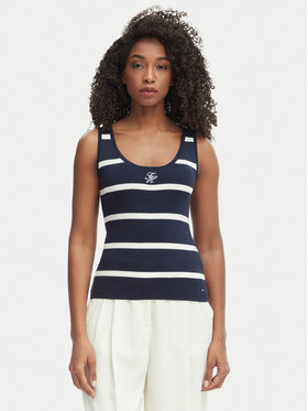 Tommy Hilfiger Tommy Hilfiger Top WW0WW48480 Azul marino Slim Fit