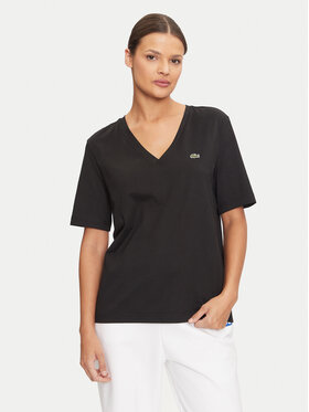Lacoste Lacoste Футболка TF7300 Чорний Regular Fit