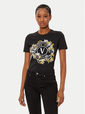 Versace Jeans Couture Versace Jeans Couture Футболка 78HAHC01 Чорний Regular Fit