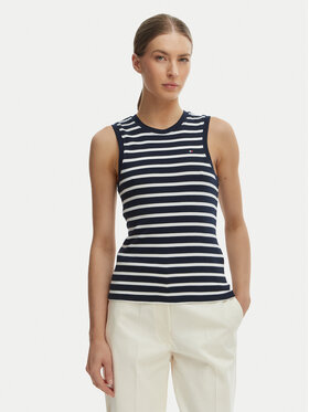 Tommy Hilfiger Tommy Hilfiger Top WW0WW47806 Azul marino Slim Fit