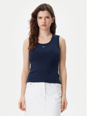 Tommy Jeans Tommy Jeans Top Essential DW0DW20673 Mornarsko modra Slim Fit