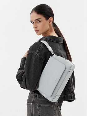 Calvin Klein Kabelka Calvin Klein Ck Must Satchel_Mono K60K613181 Sivá