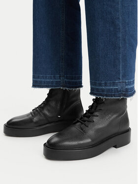 Calvin Klein Ghete Calvin Klein Conc Welt Lace Up Boot Lth HW0HW03209 Negru