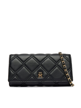 Tommy Hilfiger Handtasche Tommy Hilfiger Th Feminine Wallet On Chain AW0AW18795 Schwarz