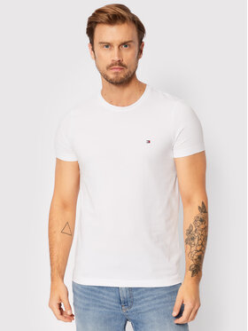 Tommy Hilfiger Tommy Hilfiger Majica Core Stretch MW0MW27539 Bela Slim Fit
