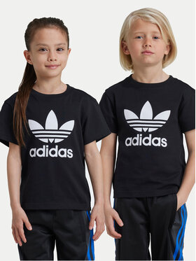 adidas adidas Футболка adicolor Trefoil IY2385 Чорний Regular Fit