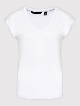 Vero Moda Vero Moda Marškinėliai Filli 10247666 Balta Regular Fit
