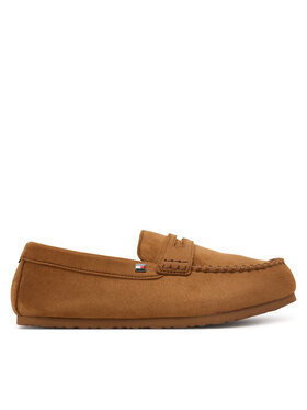 Tommy Hilfiger Пантофи Tommy Hilfiger Hilfiger Driver House Shoe FM0FM06012 Светлокафяв