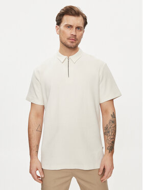 Wrangler Wrangler Polo majica Rugby 112350413 Écru Relaxed Fit