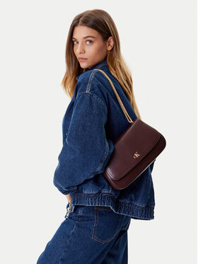 Calvin Klein Handtasche Calvin Klein Ck Convertible Chain Medium Bag LV04F3171G Dunkelrot