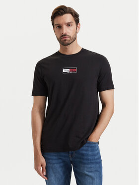 Tommy Hilfiger Tommy Hilfiger Camiseta Brand Love MW0MW44882 Negro Regular Fit