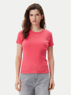 Tommy Jeans Tommy Jeans T-Shirt Essential DW0DW17383 Ροζ Slim Fit