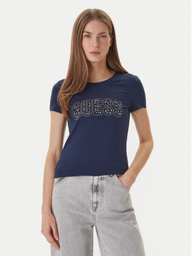 Guess Guess Футболка W5GI04 J1314 Cиній Slim Fit